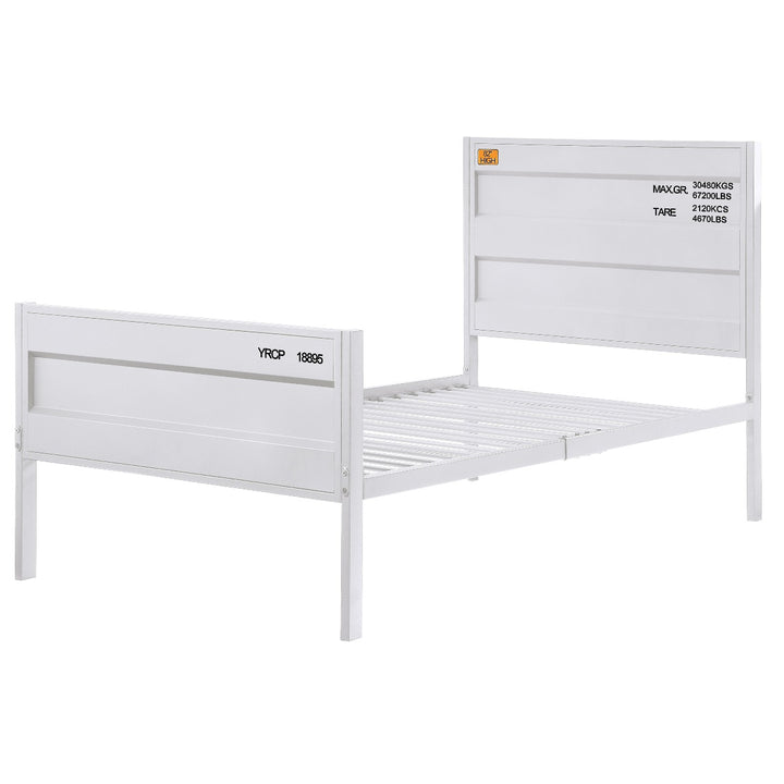 Cargo Twin Bed in White Finish