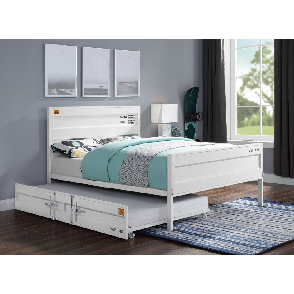 Cargo Full Bed in White Finish