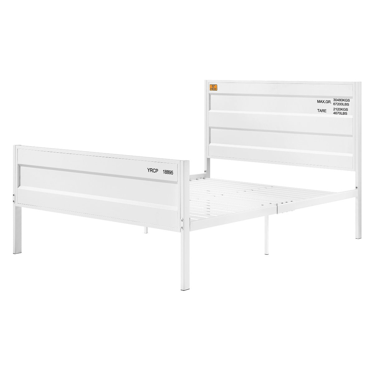 Cargo Full Bed in White Finish