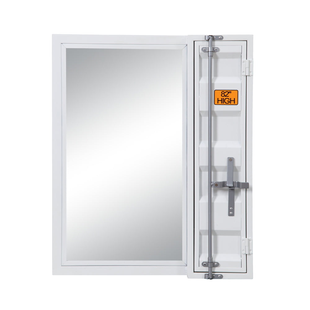 Cargo Vanity Mirror in White Finish