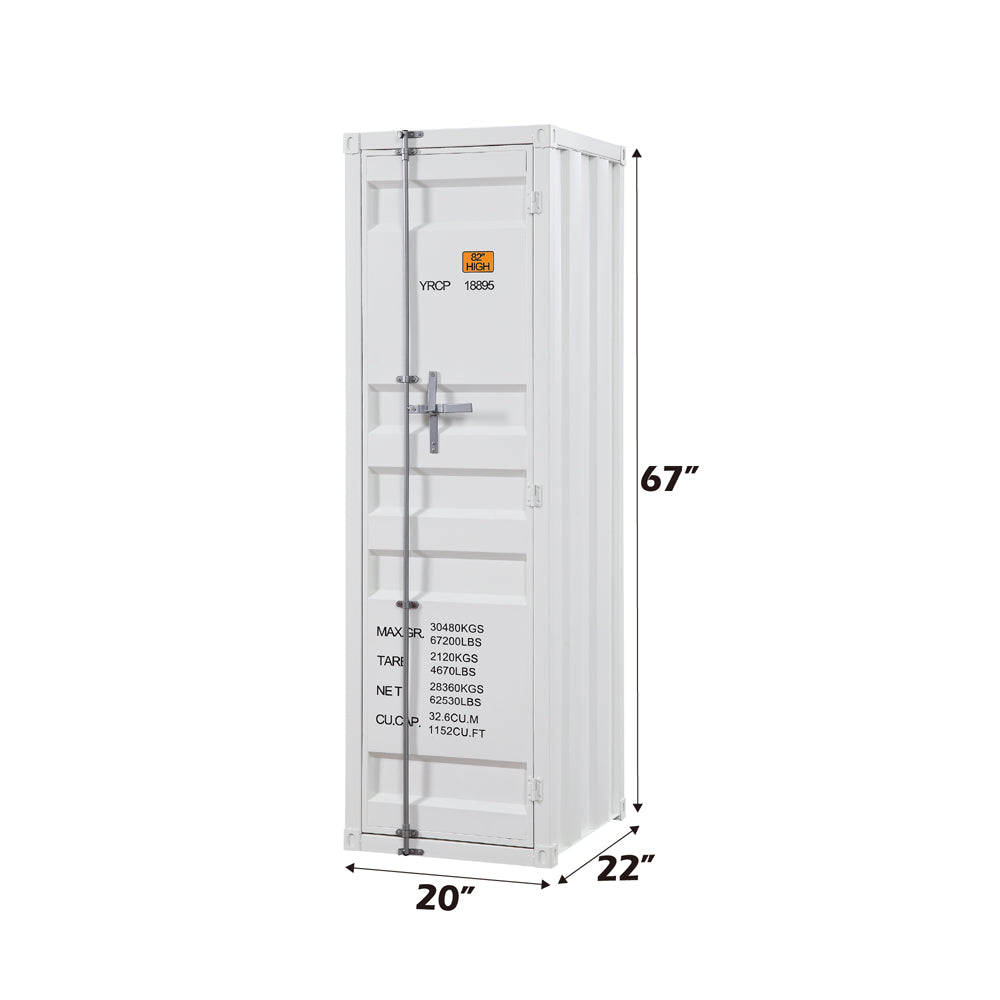 Cargo Wardrobe in White - dimensions