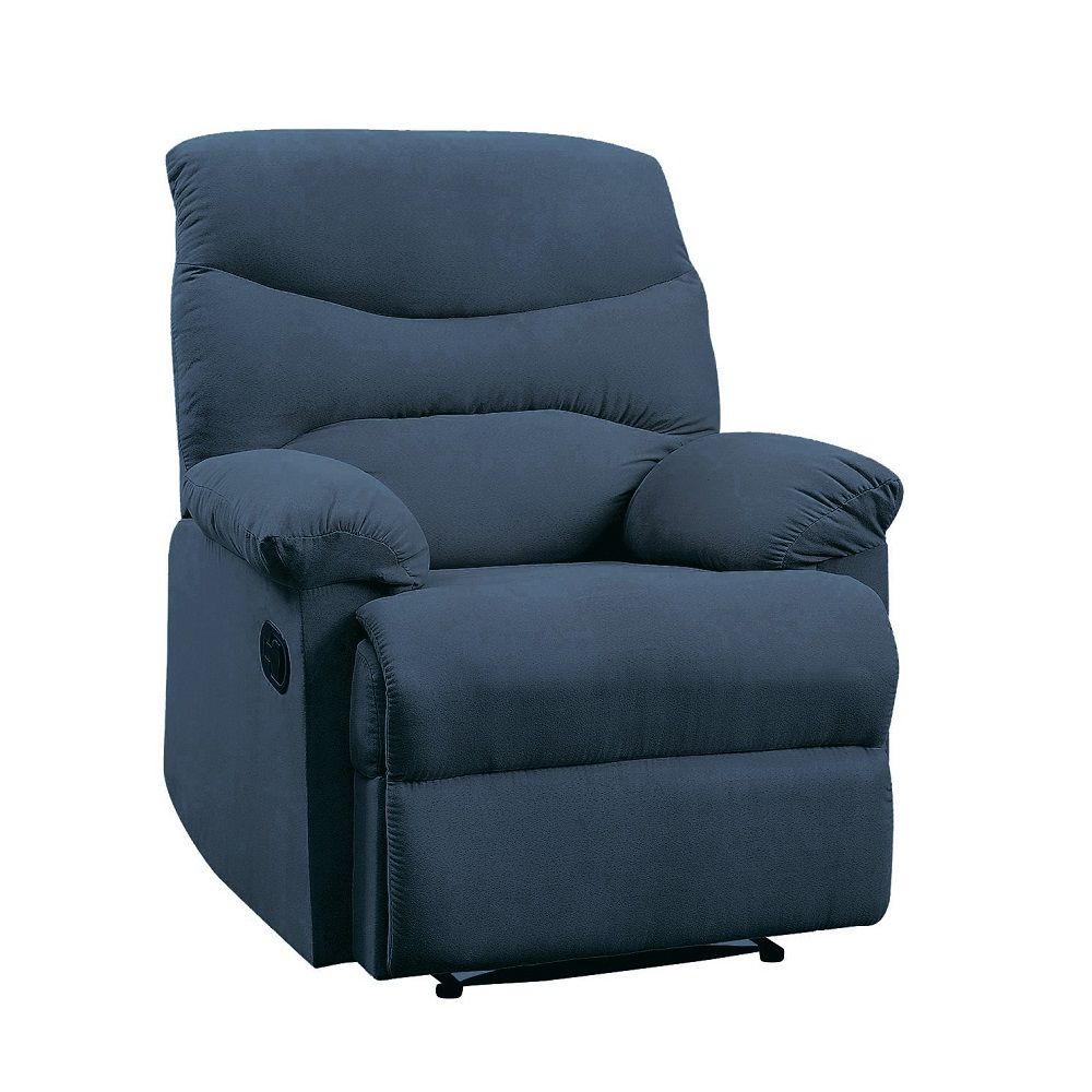 Arcadia - Motion Recliner - Blue Woven Fabric