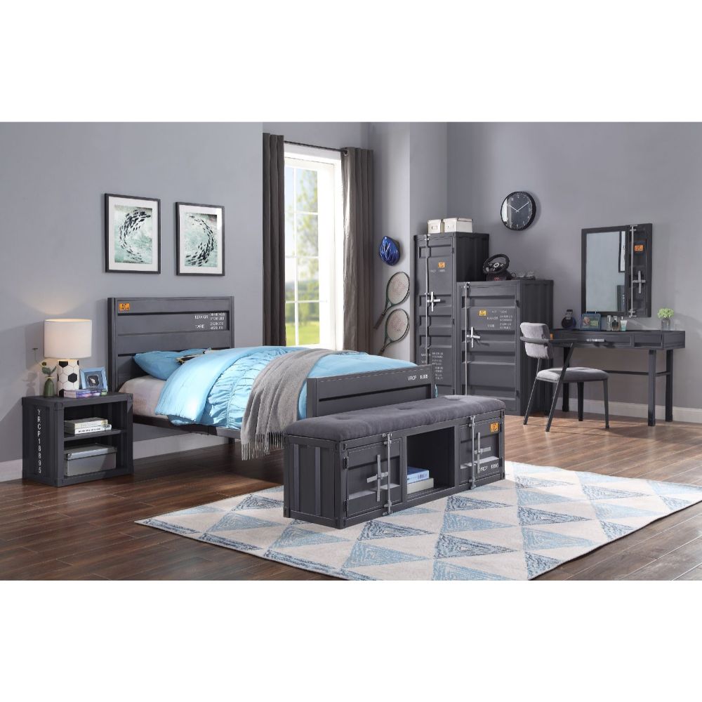 Cargo Twin Bed in Gunmetal Finish