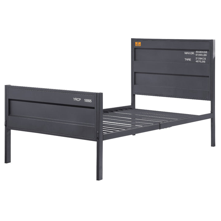 Cargo Twin Bed in Gunmetal Finish