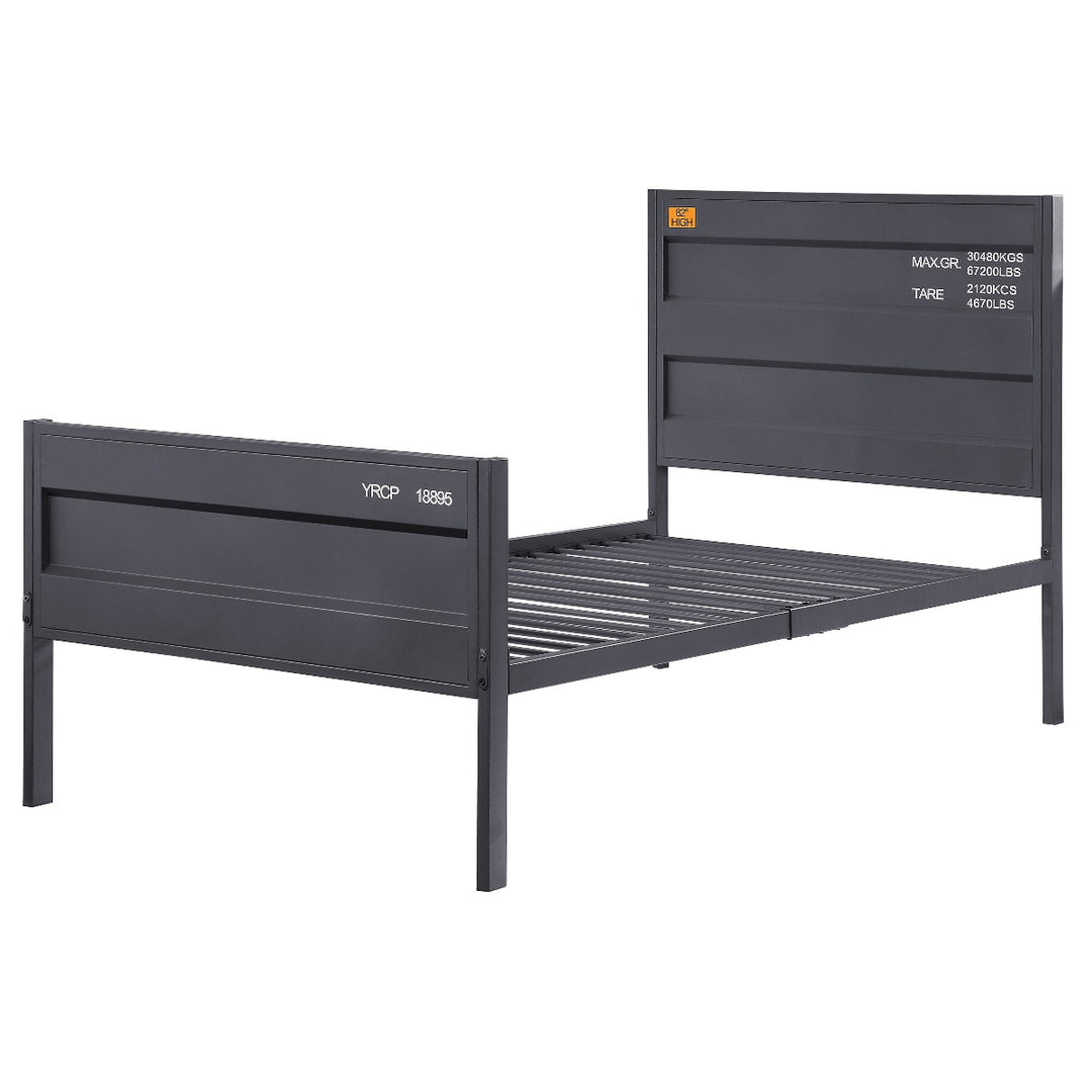 Cargo Twin Bed in Gunmetal Finish