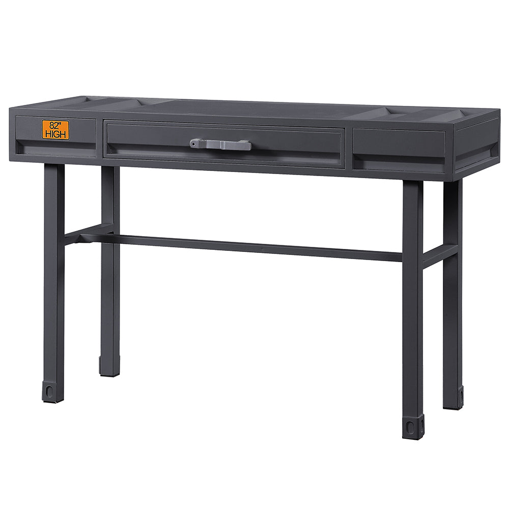 Cargo Vanity Desk in Gunmetal Finish