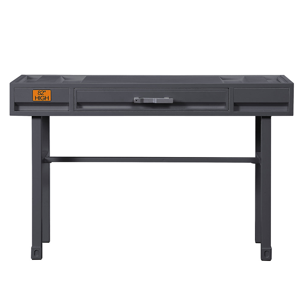 Cargo Vanity Desk in Gunmetal Finish