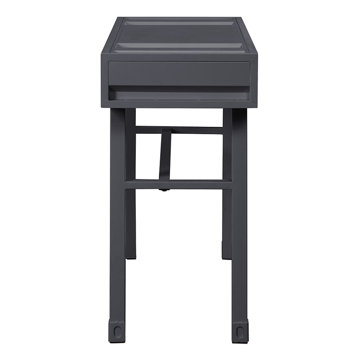 Cargo Vanity Desk in Gunmetal Finish