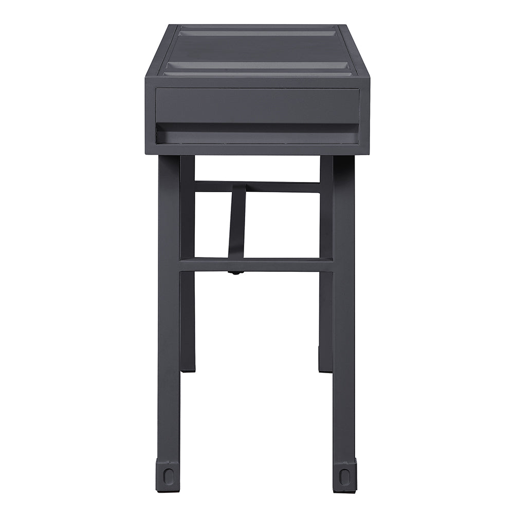 Cargo Vanity Desk in Gunmetal Finish