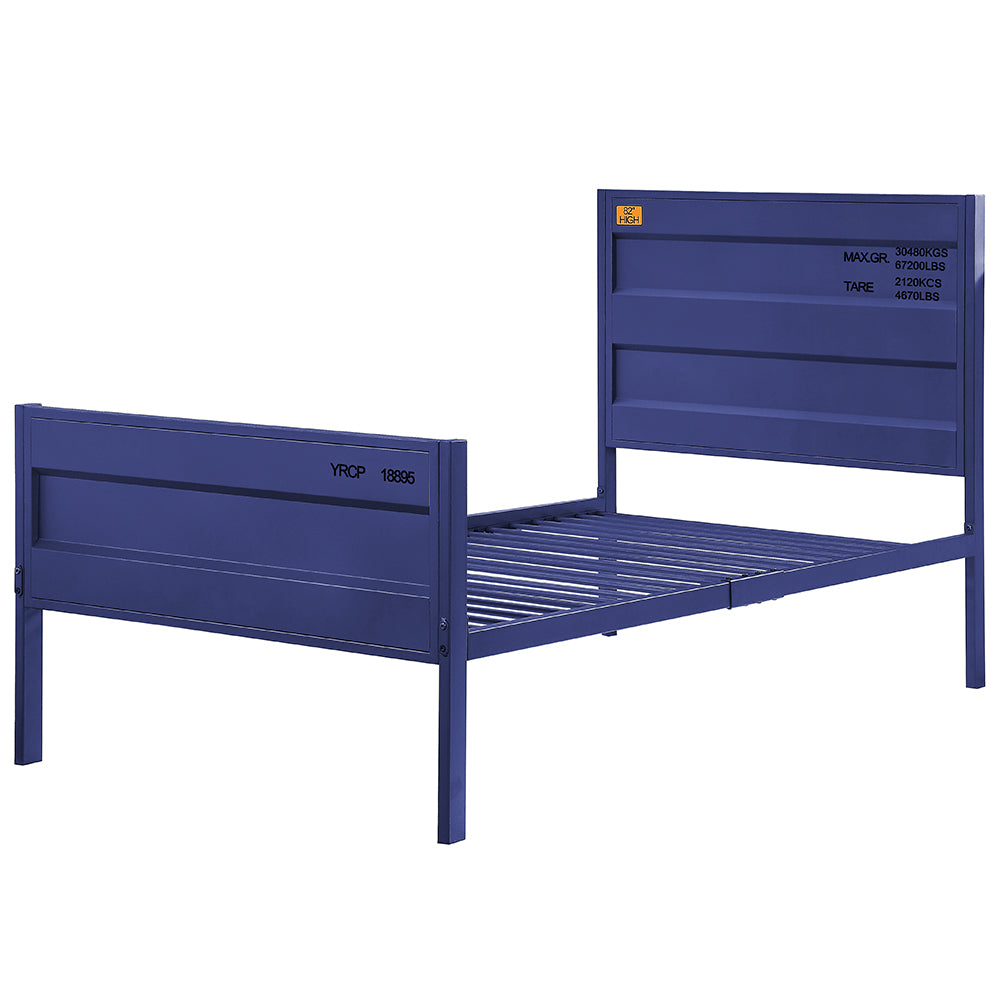 Cargo Twin Bed in Blue Finish