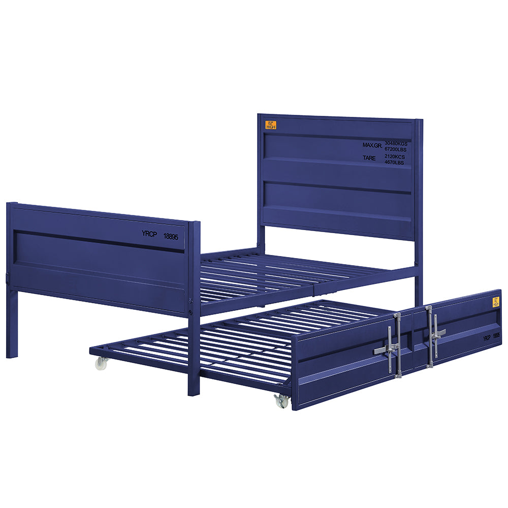 Cargo Twin Bed in Blue Finish