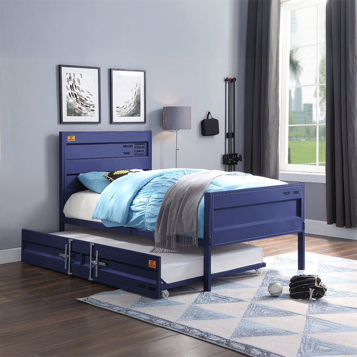 Cargo Twin Bed in Blue Finish