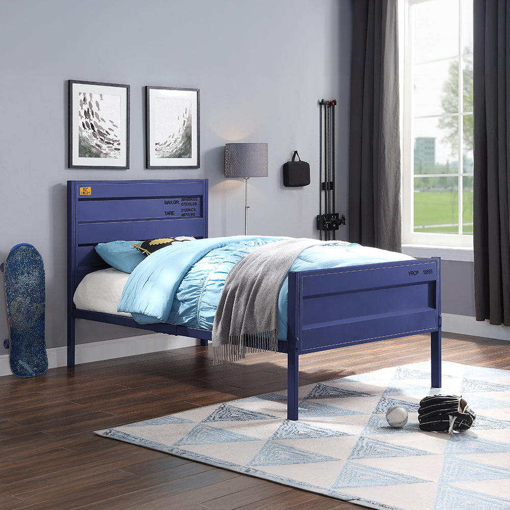 Cargo Twin Bed in Blue Finish