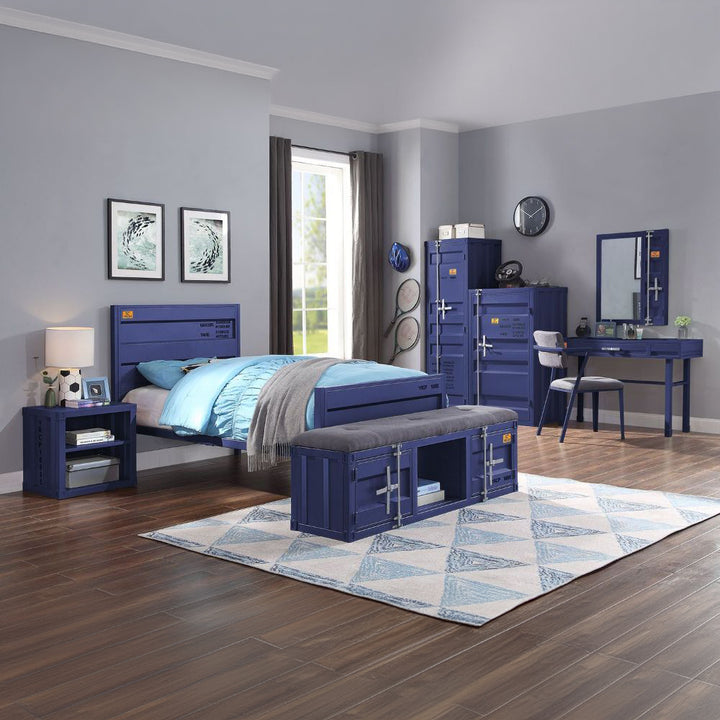 Cargo Full Bed in Blue Finish - lifestyle
