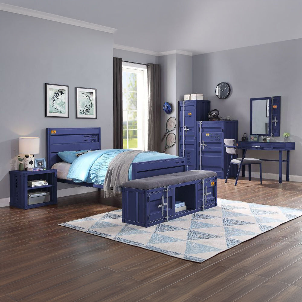 Cargo Full Bed in Blue Finish - lifestyle