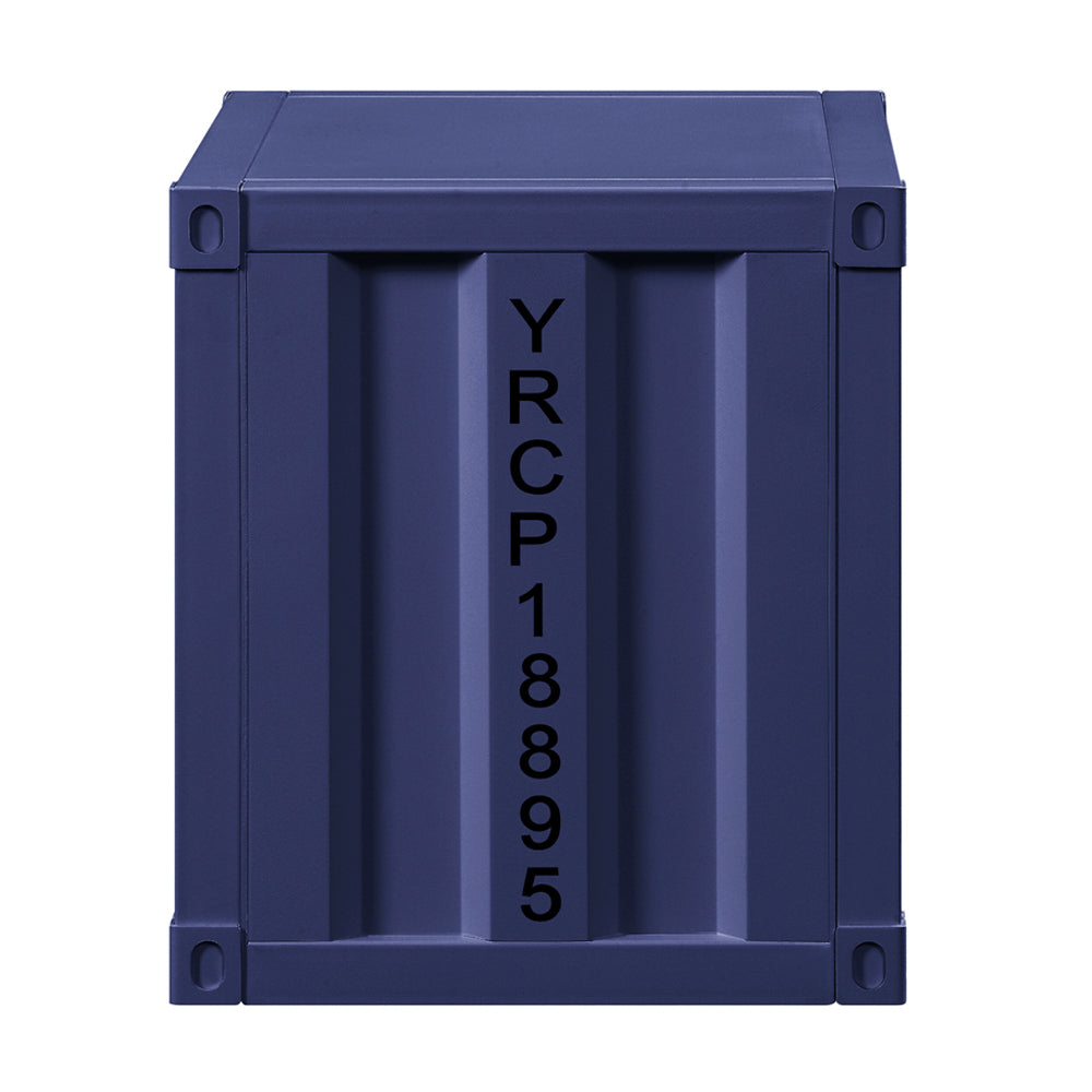 Cargo Nightstand with USB in Blue Finish
