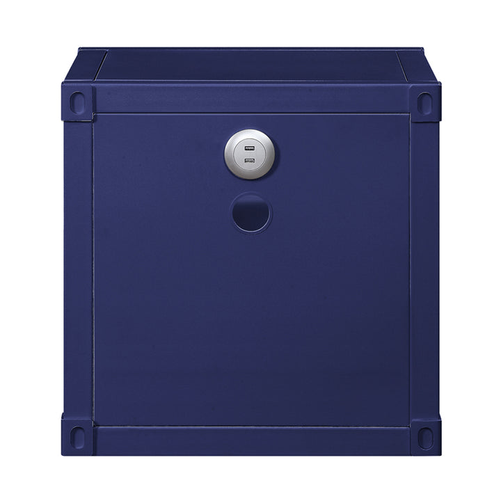 Cargo Nightstand with USB in Blue Finish