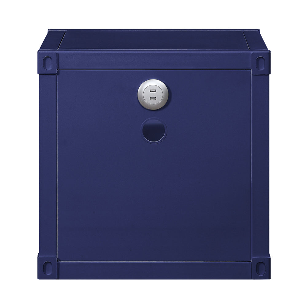 Cargo Nightstand with USB in Blue Finish