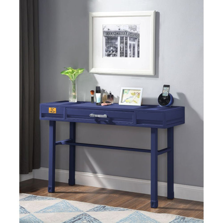 Cargo Vanity Desk in Blue Finish