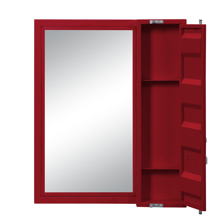 Cargo Vanity Mirror in Red Finish