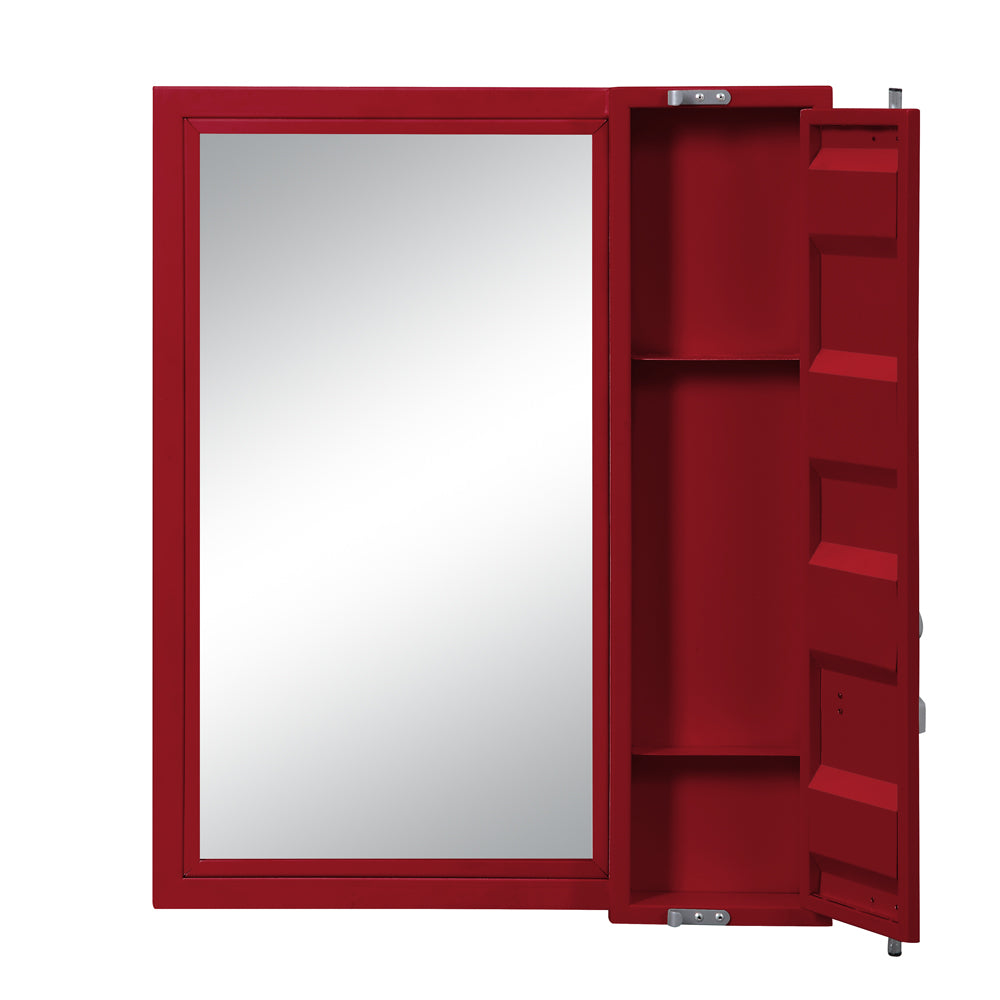 Cargo Vanity Mirror in Red Finish