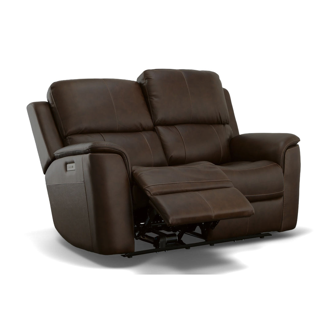 Flexsteel 1041-60PH-94671 Henry  Power Reclining Loveseat With Power Headrests & Lumbar  Burnt Umber