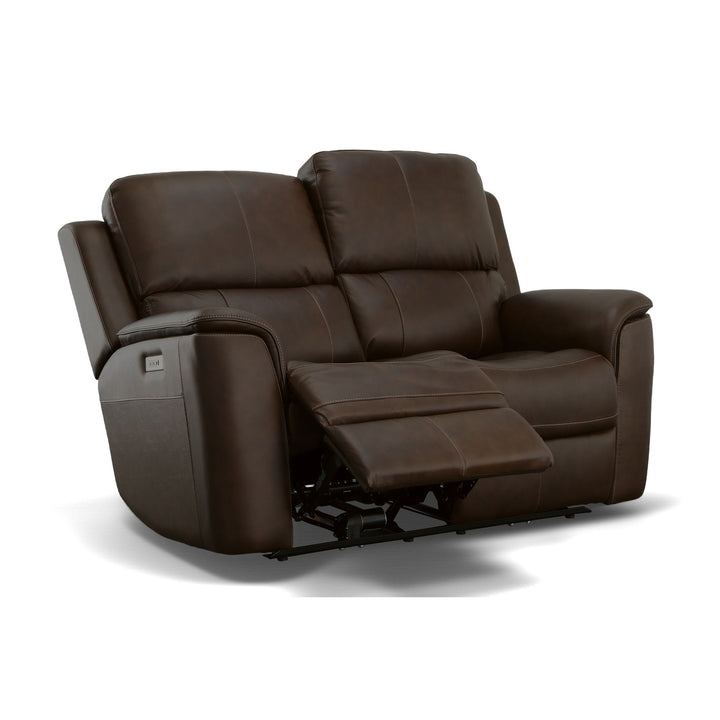 Flexsteel 1041-60PH-94671 Henry  Power Reclining Loveseat With Power Headrests & Lumbar  Burnt Umber