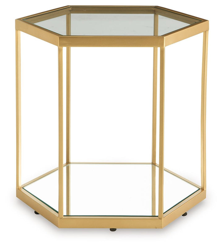 Veerwick - Accent Cocktail Table - Gold Finish