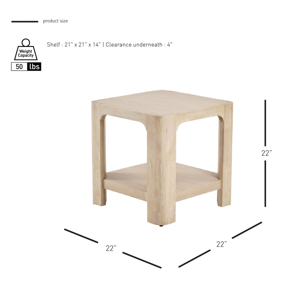 Trevin Side/End Table - Weathered Sand - view 2