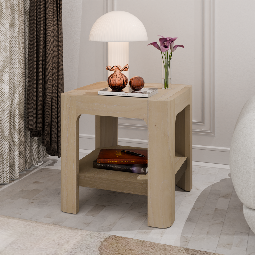 Trevin Side/End Table - Weathered Sand - view 6