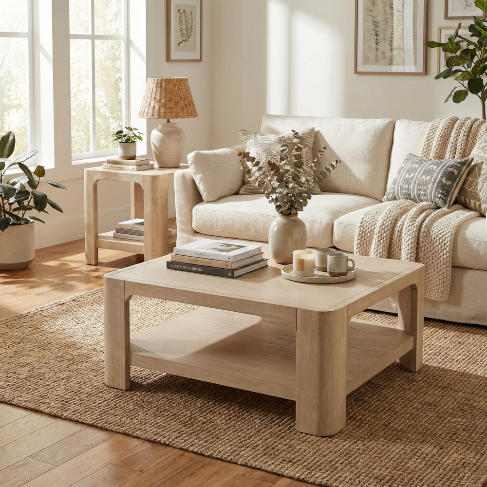 Trevin Square Coffee Table - Weathered Sand - view 5