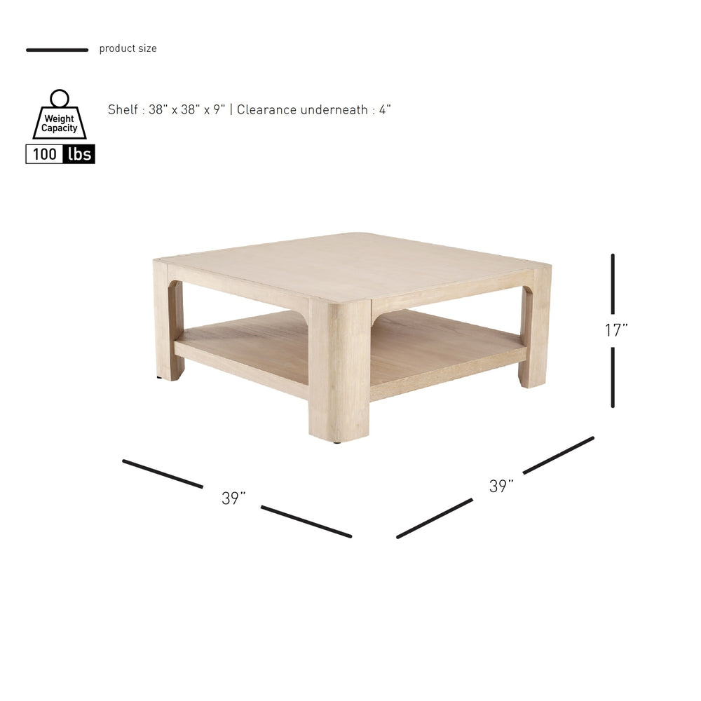 Trevin Square Coffee Table - Weathered Sand - view 2