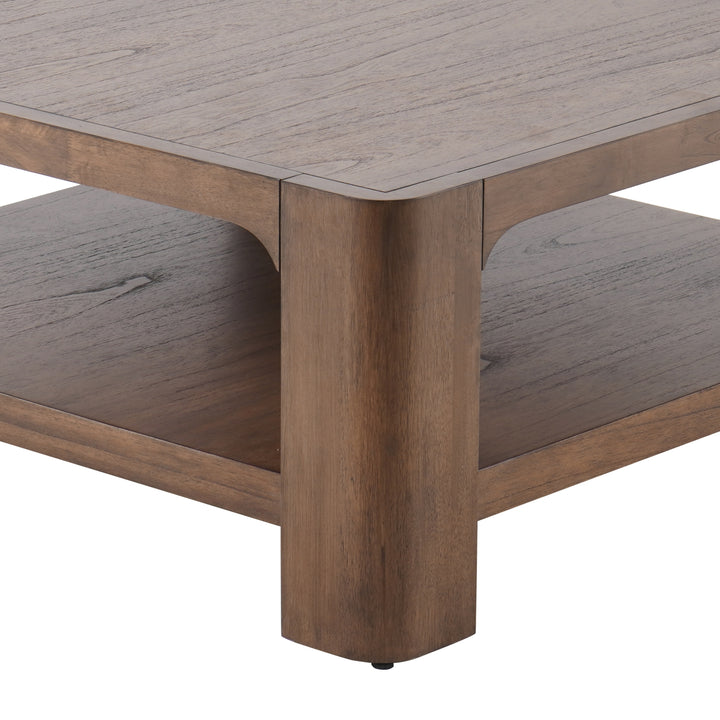 Trevin Square Coffee Table - Walnut - view 6