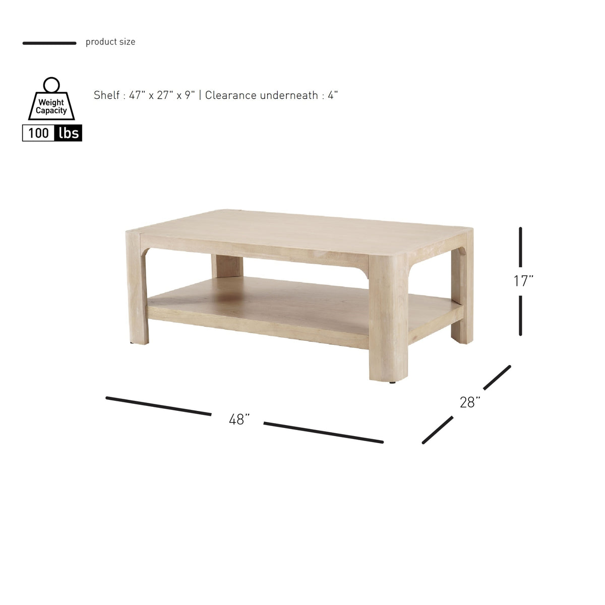 Trevin Rectangular Coffee Table - Weathered Sand - view 2