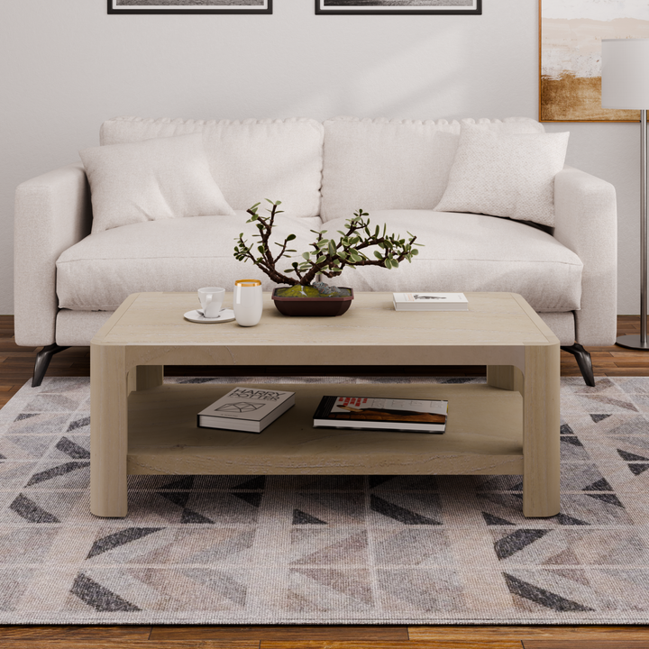 Trevin Rectangular Coffee Table - Weathered Sand - view 3