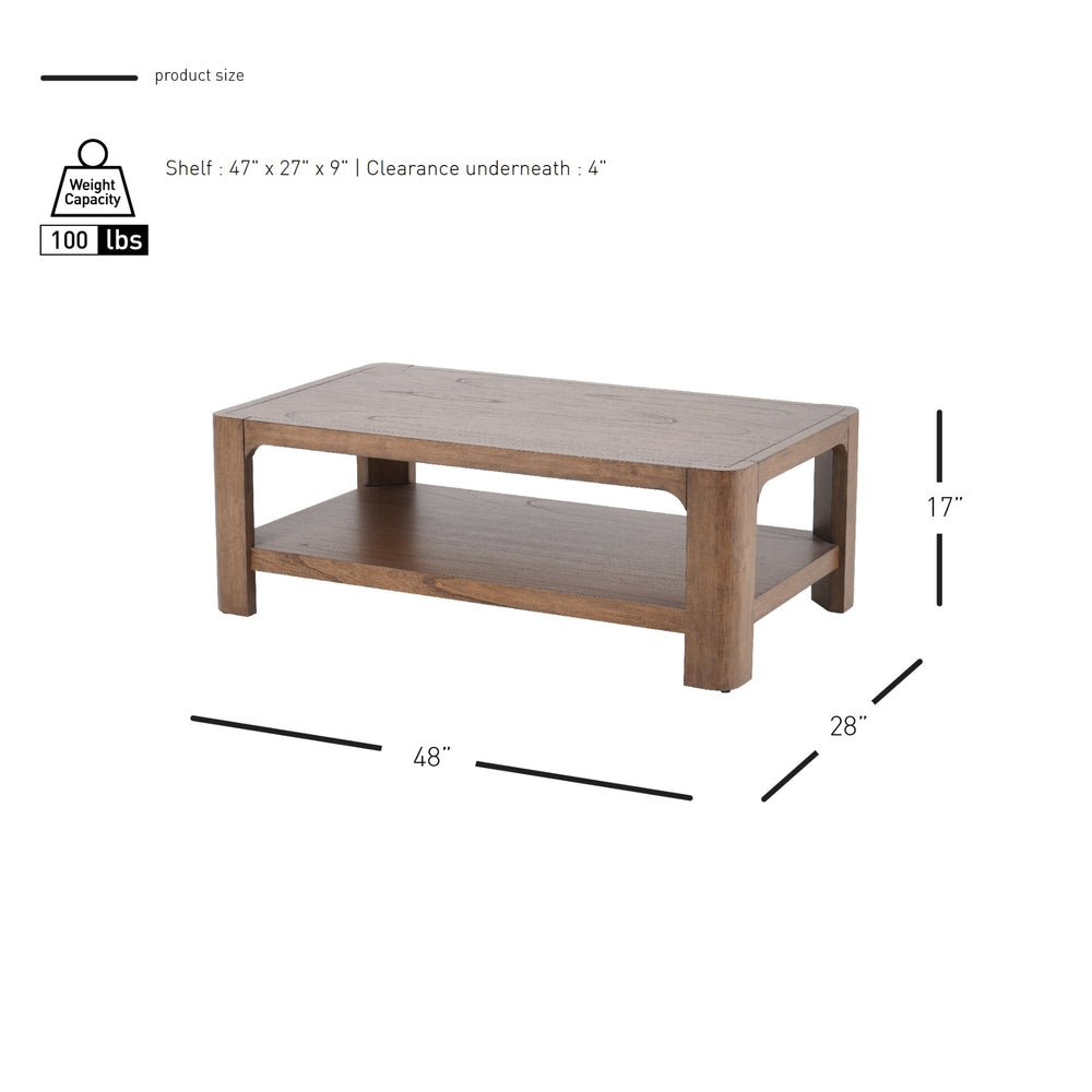 Trevin Rectangular Coffee Table - Walnut - view 2