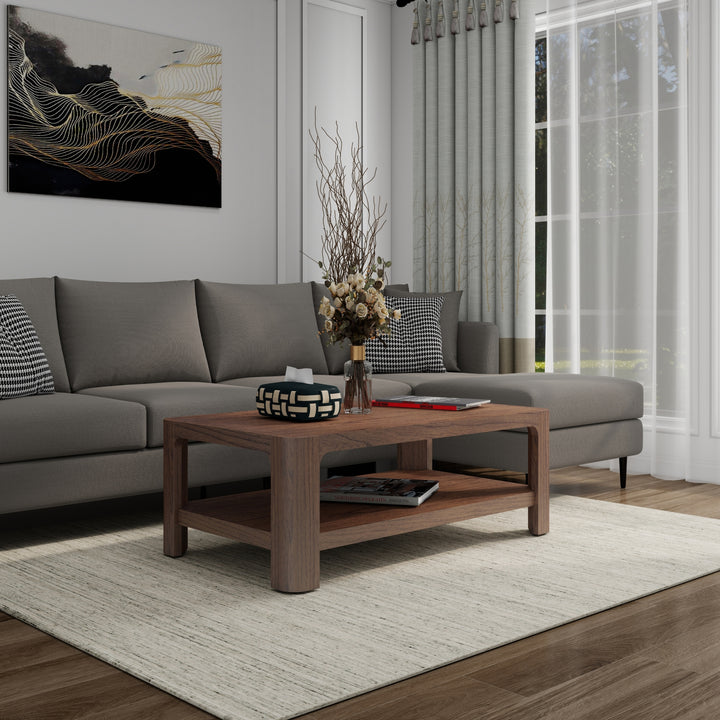 Trevin Rectangular Coffee Table - Walnut - view 3