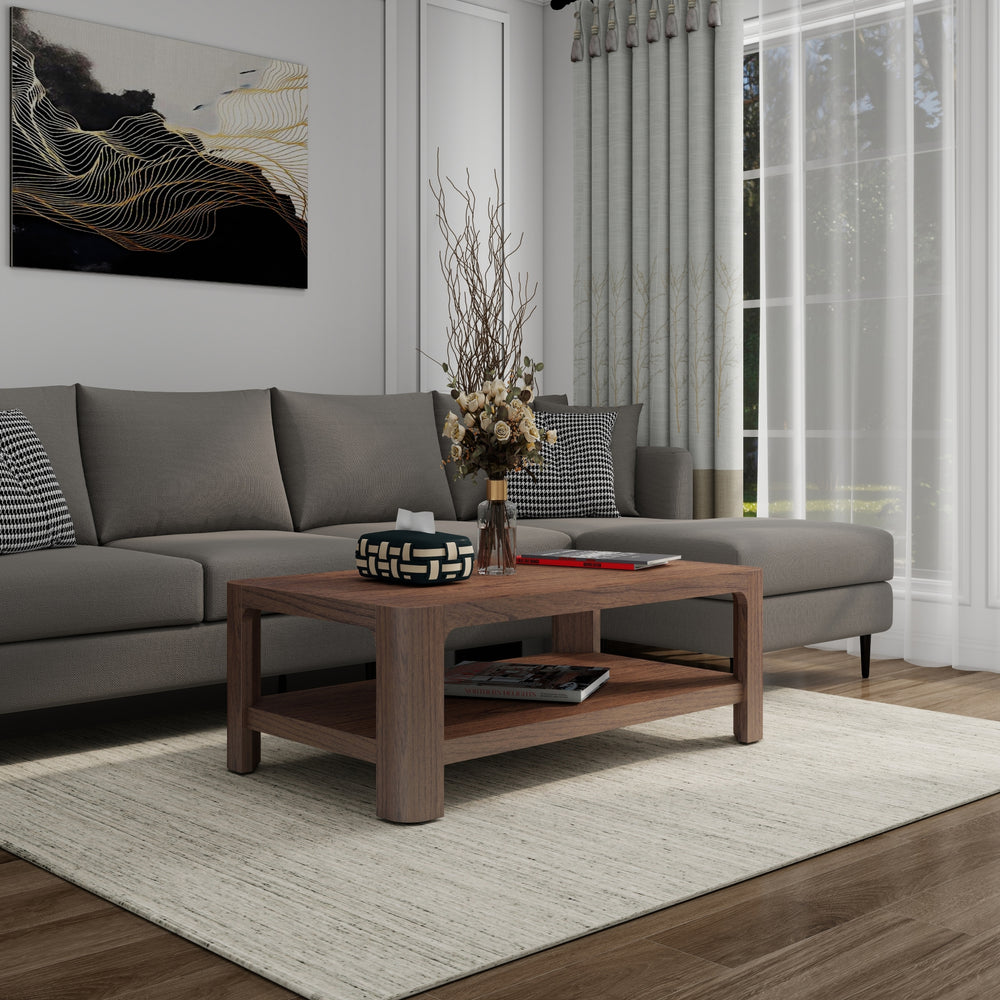 Trevin Rectangular Coffee Table - Walnut - view 3