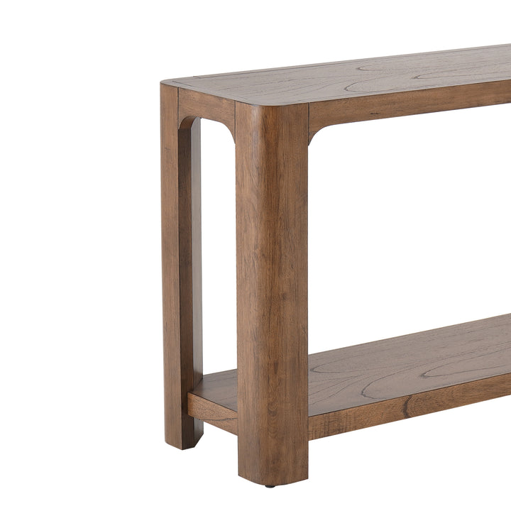 Trevin 66" Console Table with Shelf - Walnut - view 7
