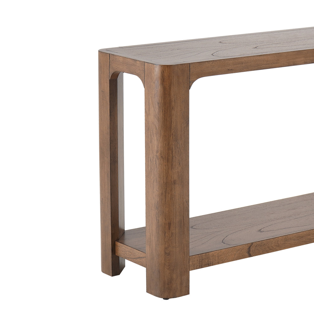 Trevin 66" Console Table with Shelf - Walnut - view 7