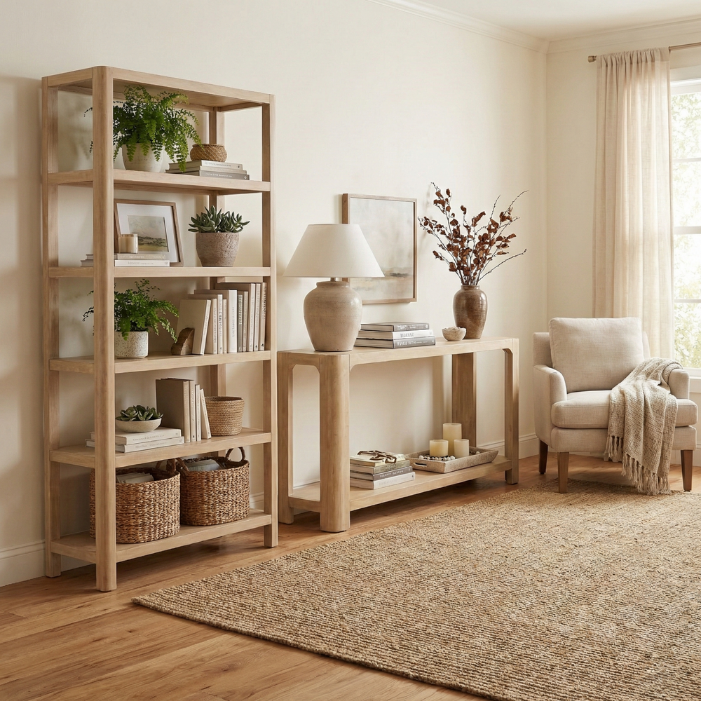 Trevin Bookcase - Weathered Sand - view 4