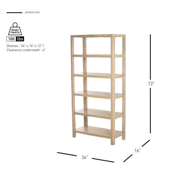 Trevin Bookcase - Weathered Sand - view 2