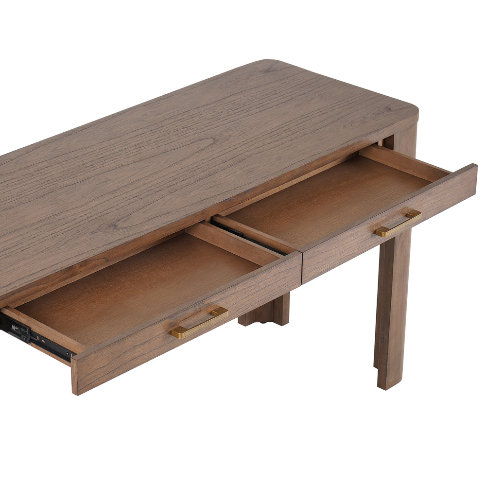 Trevin Desk 2 Drawers - Walnut - view 9