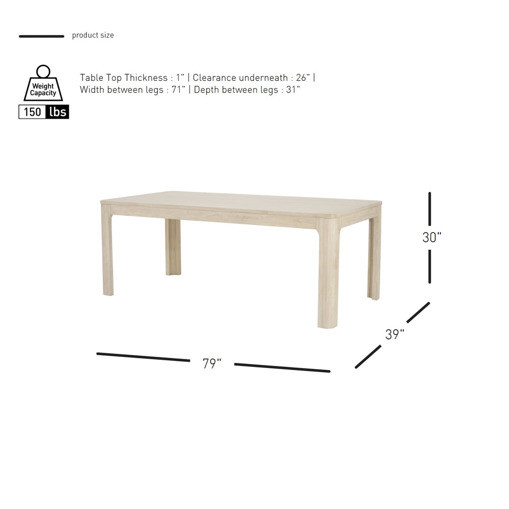 Trevin 79" Dining Table - Weathered Sand - view 2