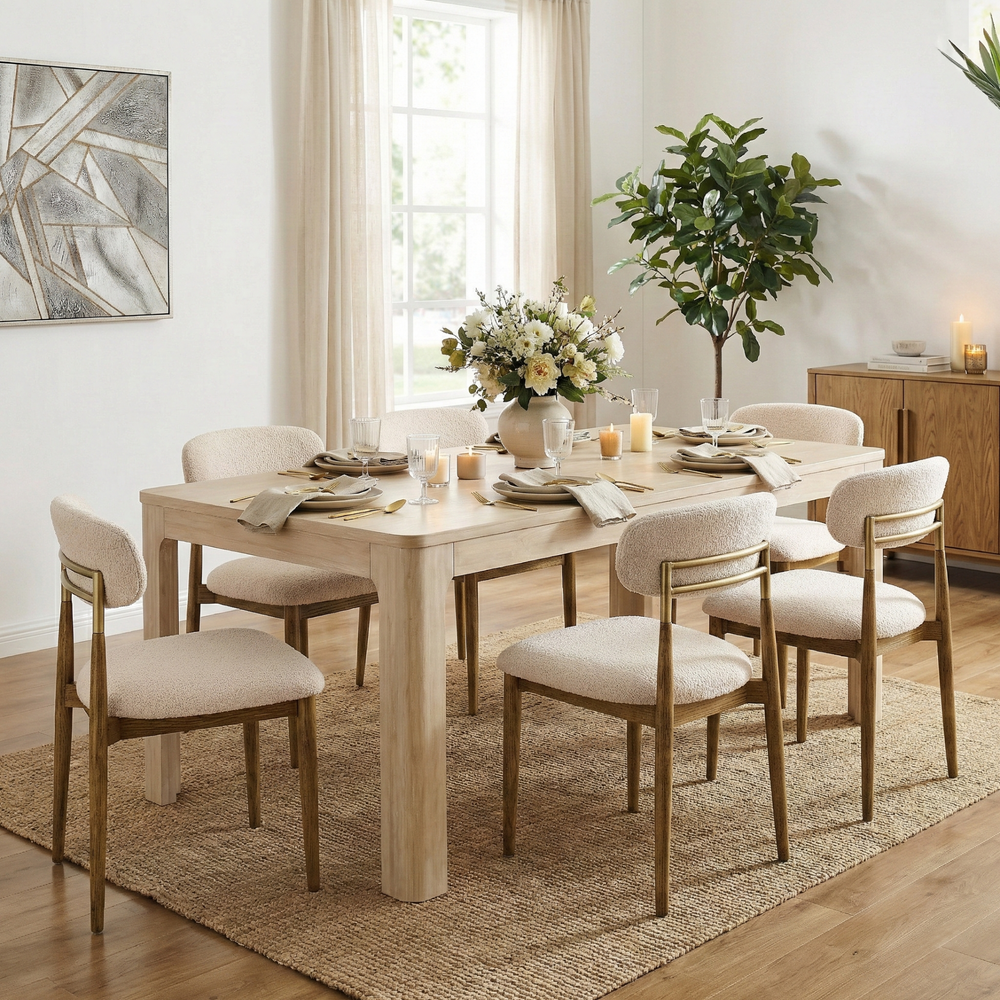 Trevin 79" Dining Table - Weathered Sand - view 3