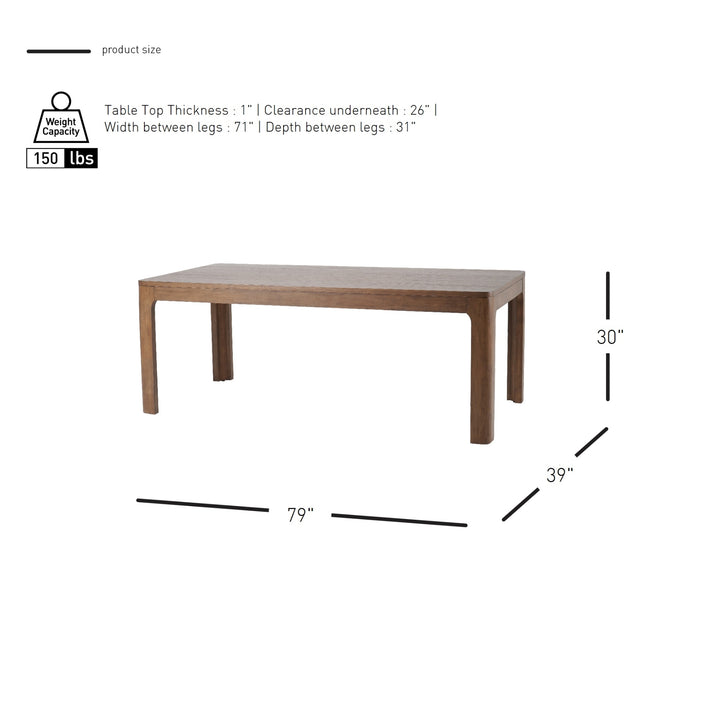 Trevin 79" Dining Table - Walnut - view 2