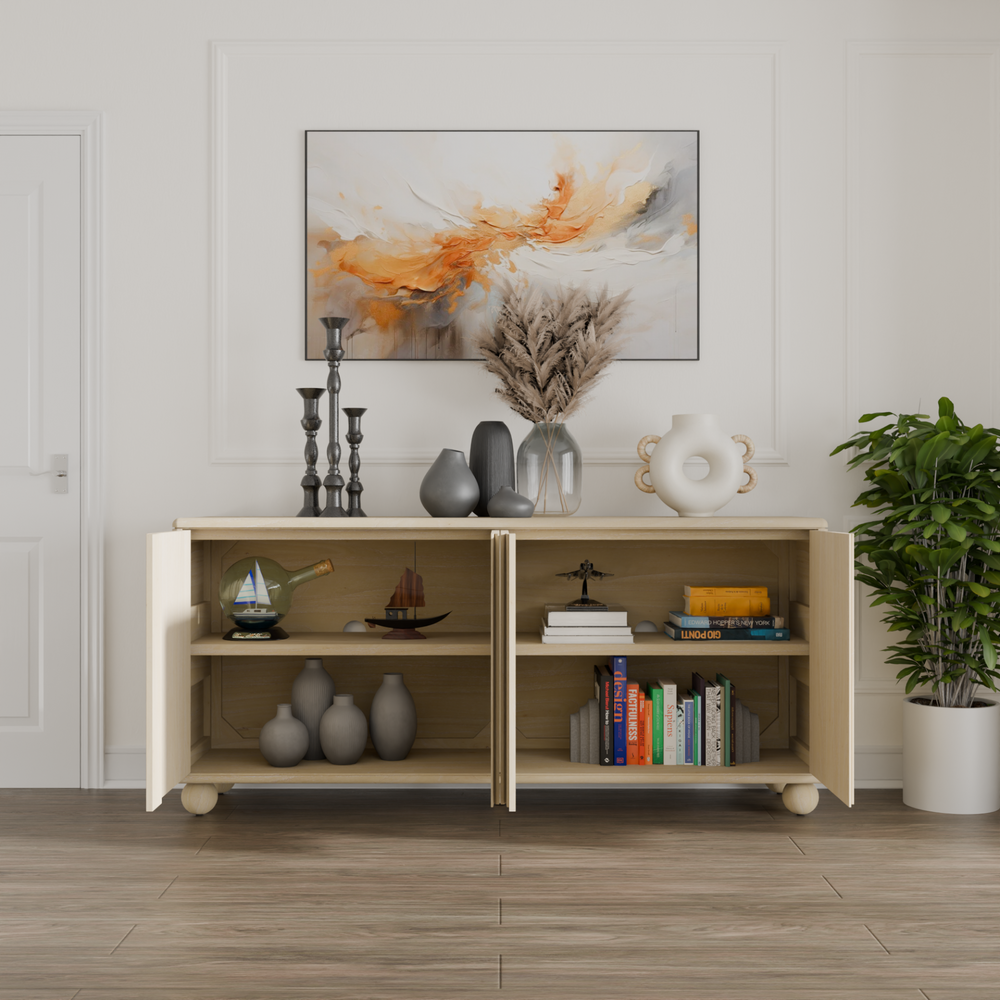 Harlyn Buffet/Sideboard 4 Doors - Weathered Sand - view 4