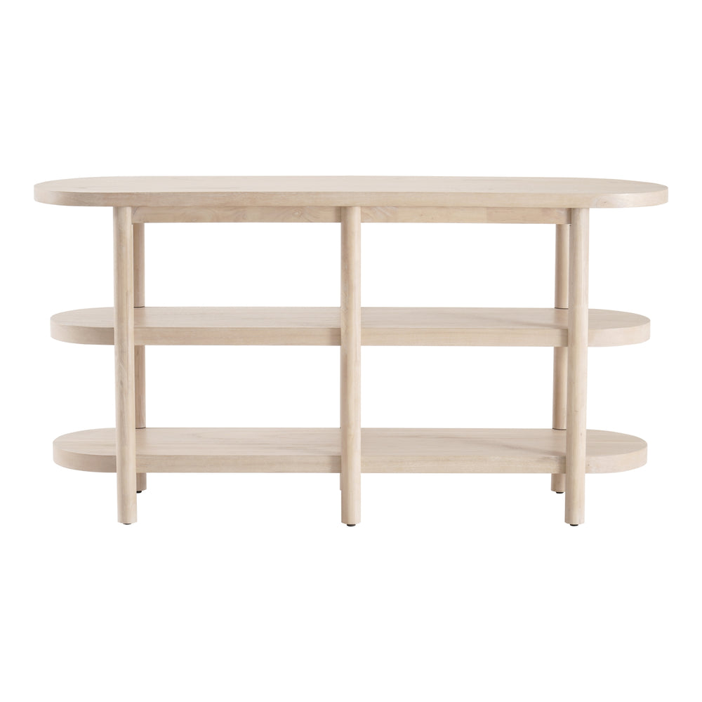 Lester Console Table with Shelves - Weathered Sand - view 4