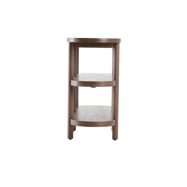 Lester Console Table with Shelves - Walnut - view 5