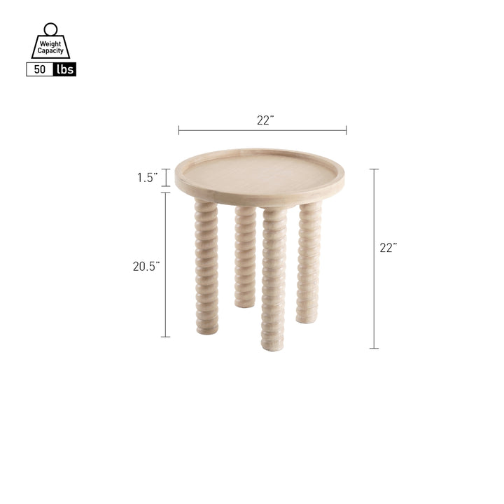 Crellin Side/End Table - Weathered Sand - view 2